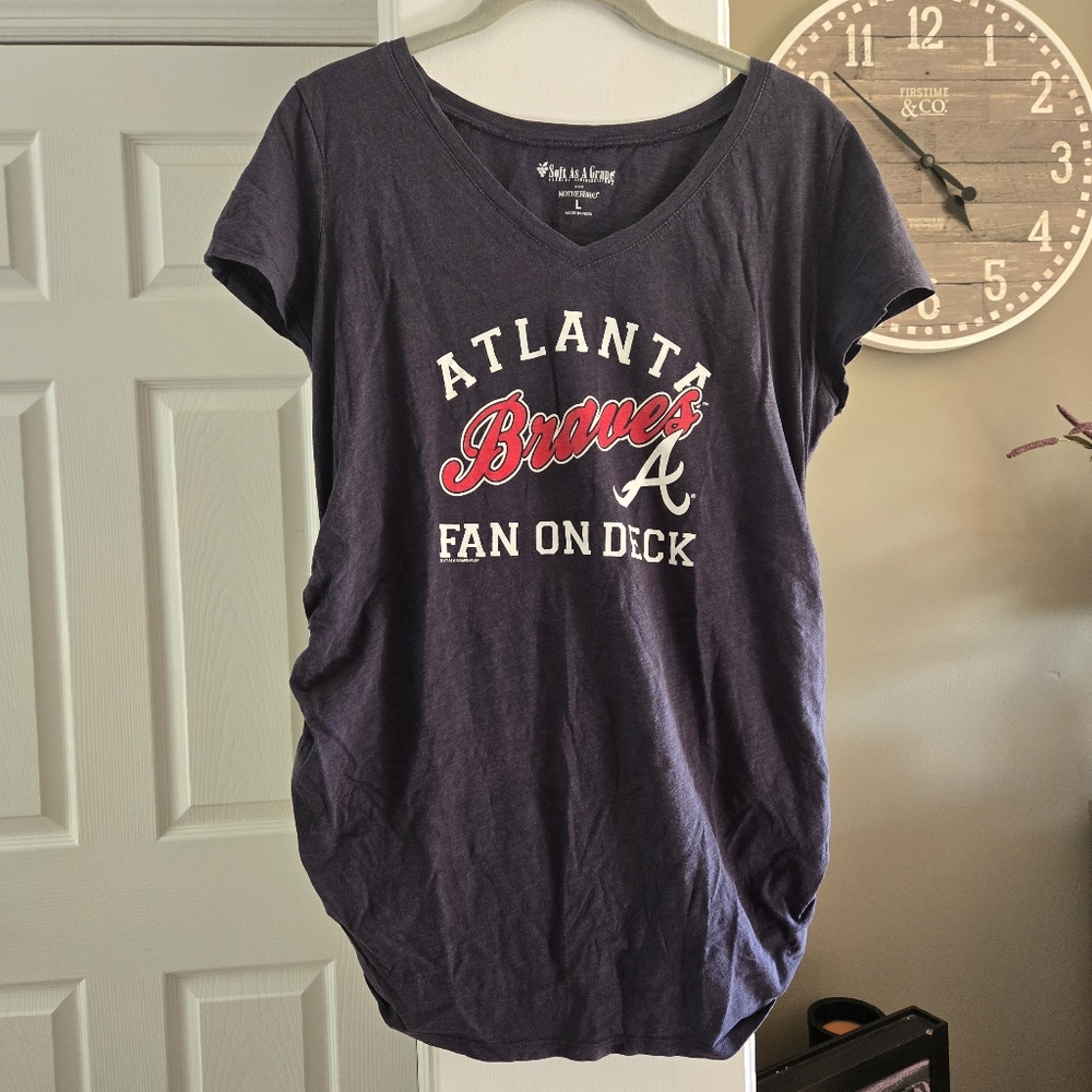 Maternity Sports shirt size Large. Atlanta Braves